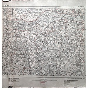 KONIN B 33. A 40 B26. W-wa 1924. Wyd. WIG. Skala 1 : 100 000. Format 36/35 cm. Mapa dwubarwna...