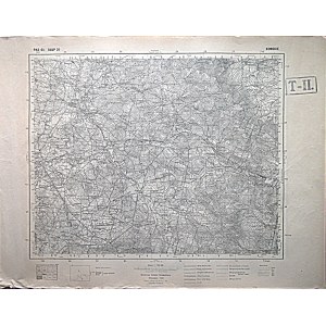 KOŃSKIE. Pas 44. Słup 31. W-wa 1933. Wyd. WIG. Skala 1 : 100 000. Format 46/35 cm. Mapa czarno biała...