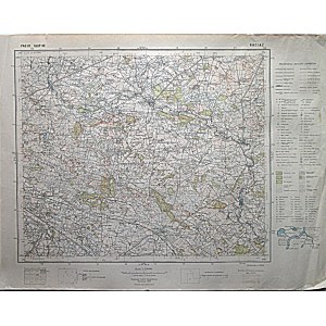 RACIĄŻ. Pas 37. Słup 30. W-wa 1935. Wyd. WIG. Skala 1 : 100 000. Format 46/35 cm. Mapa barwna