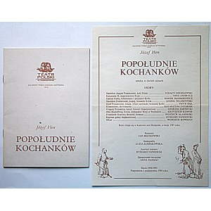 HEN JÓZEF. Popołudnie kochanków. Program z Teatru Polskiego w Warszawie z sezonu 1994/1995. W-wa 1994/1995...