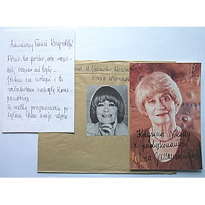 JANOWSKA ALINA. Envelope with handwritten 3 page letter, dated 22. 07. 97....