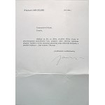 JARUZELSKI WOJCIECH. Letter on private paper of W. Jaruzelski with handwritten signature, dated 25. 01....