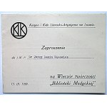 [DUNIN - WĄSOWICZ JERZY] Sbírka 12 pozvánek adresovaných Jerzymu Duninovi - Wąsowiczovi ze lvovských institucí.....