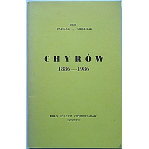 CHYROW 1886 - 1986 Deo - Patriae - Amicitiae. London 1986. the Circle of Former Chyrovians. Printed by Roby Press...