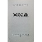 GOMBROWICZ WITOLD. Pornografia. Dzieł Zebranych Tom III. Paryż 1970. Instytut Literacki. Format 13/21 cm. s...