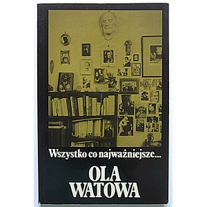WATOWA OLA. Everything that matters most...Conversations with Jack Trznadel. London 1984 PULS Publications....