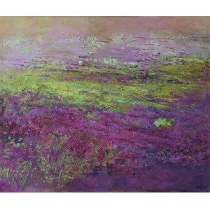Hanna Gąsienica-Samek, Heathland, painting from the series Energy of the Landscape,2021