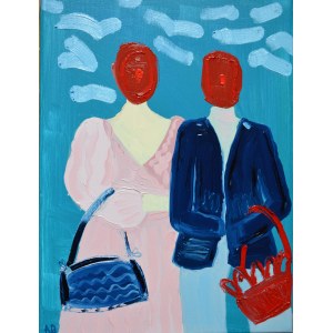 Agnieszka Brzezinska, Sisters with Handbags, 2022