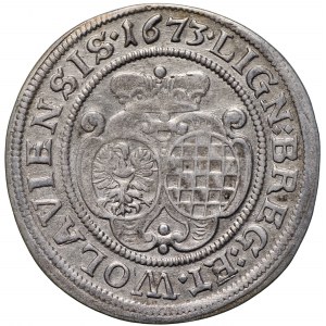 Śląsk, Księstwo legnicko-brzesko-wołowskie, Ludwika, 6 krajcarów 1673 Brzeg