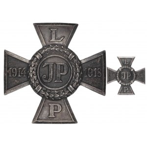 Odznaka pamiątkowa Związku Polskich Legionistów - Krzyż Legionowy 1923 z miniaturką