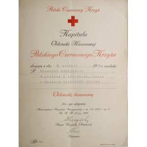 II RP Odznaka Honorowa PCK III stopnia z nadaniem