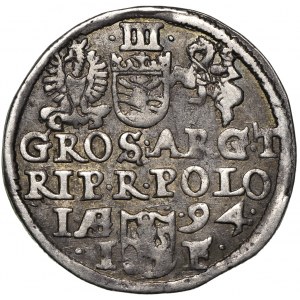Zygmunt III Waza, Trojak 1594 Olkusz - POLOIAE rzadki