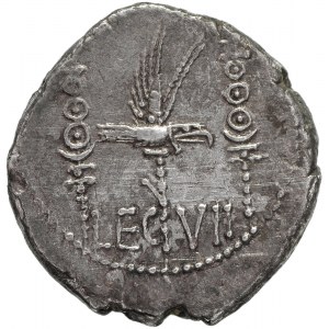 Republika Rzymska, Marek Antoniusz, Denar legionowy - Legion VII