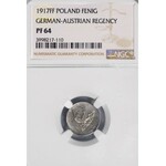 Królestwo Polskie 1 fenig 1917 FF NGC PF64