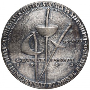 PRL, medal Mistrzostwa Świata w Szermierce Gdańsk, 1963