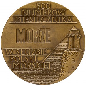 PRL, medal 500 numerów miesięcznika Morze, 1972
