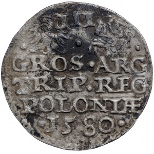 Stefan Batory, Trojak 1580 Olkusz - bez herbu/nienotowany