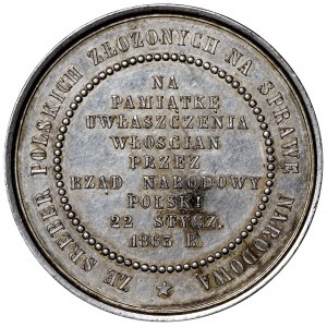 Polska, medal na uwłaszczenie włościan przez Rząd Narodowy, srebro, 1863