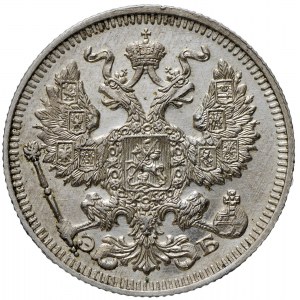 Rosja, Mikołaj II, 20 kopiejek 1911 - ładny egzemplarz