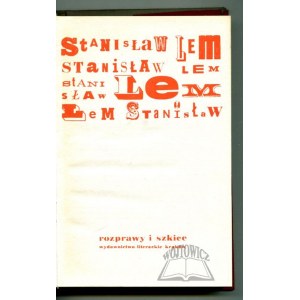LEM Stanislav, Disertace a náčrty. (1. vyd.).