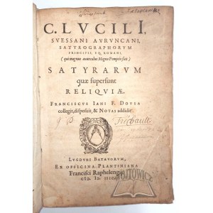 LUCLIUS, Satyrarum quae supersunt reliquiae.