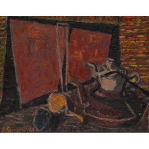 Stefan Gierowski (1925 Częstochowa - 2022 Warsaw), Still life with kettle, 1948-1949