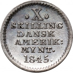 Dänisch-Westindien, Christian VIII, 10 skilling 1845