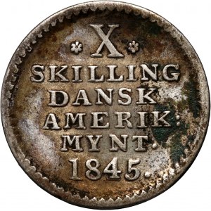 Dänisch-Westindien, Christian VIII, 10 skilling 1845