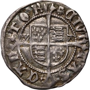 Wielka Brytania, Anglia, Henryk VIII 1526-1544, 1/2 groat bez daty, Canterbury