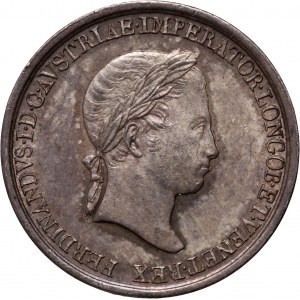 Austria, Ferdynand I, żeton koronacyjny na króla Lombardii z 1838 roku, Mediolan, (ø 19 mm)