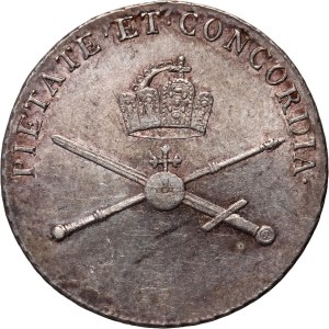 Austria, Leopold II, żeton koronacyjny z 1790 roku, (ø 24 mm)