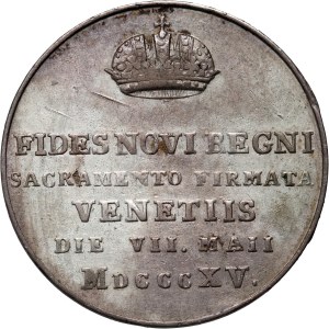 Austria, Francis II, token from 1815, Homage to Venice