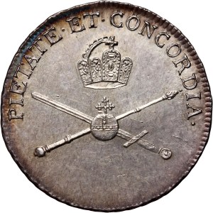 Rakúsko, Leopold II, korunovačný žetón z roku 1790, (ø 20 mm)