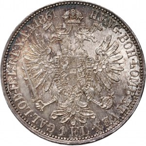 Austria, Franz Joseph I, Florin 1861 A, Vienna