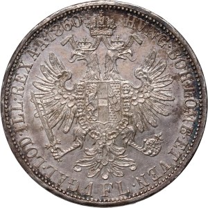Austria, Franciszek Józef I, floren 1860 A, Wiedeń
