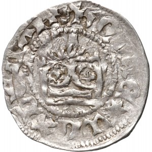 Władysław Jagiełło 1386-1434, halber Pfennig, Krakau, keine Inschriften