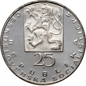 Československo, 25 korun 1969, Jan Evangelista Purkyně, zrcadlová známka
