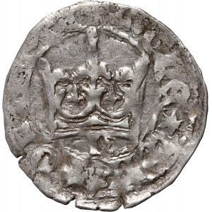 Władysław Jagiełło 1386-1434, halber Pfennig, Kraków, Ref. N