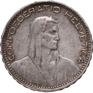 Švajčiarsko, 5 frankov 1923 B, Bern