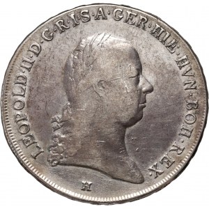 Rakúsko, Holandsko, Leopold II, 1 kronenthaler 1791 H, Günzburg