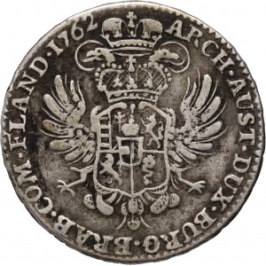 Rakúsko, Holandsko, Maria Theresa, 1/2 Kronenthaler 1762, Brusel