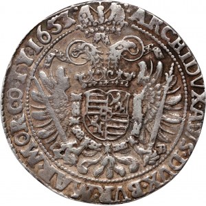 Rakúsko, Ferdinand III, thaler 1653 KB, Kremnica