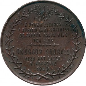 19th century, medal from 1893, Kornel Ujejski and Józef Nikorowicz