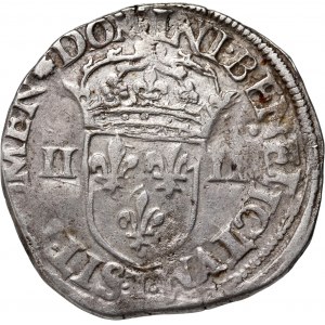 Heinrich III. von Valois, 1/4 ecu 1578 T, Nantes