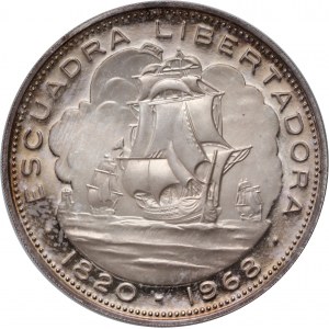 Chile, 10 Pesos 1968 So, Arrival of Liberation Fleet, PROOF