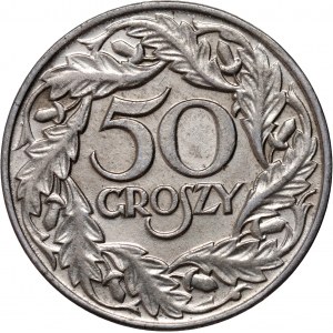 General Government, 50 groszy 1938, Warsaw, nickel-plated iron