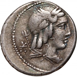 Roman Republic, L. Julius Bursio, Denar 85 BC, Rome