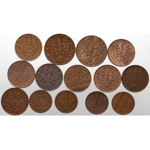 Second Republic, set of 14 coins