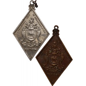 Great Britain, Victoria, set of 2 medals from 1897, Children's Fete, Glasgow