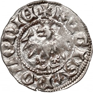 Władysław Jagiełło 1386-1434, halber Pfennig, Krakau, keine Inschriften